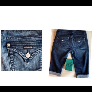 HUDSON CUFFED CROPPED CAPRI JEANS